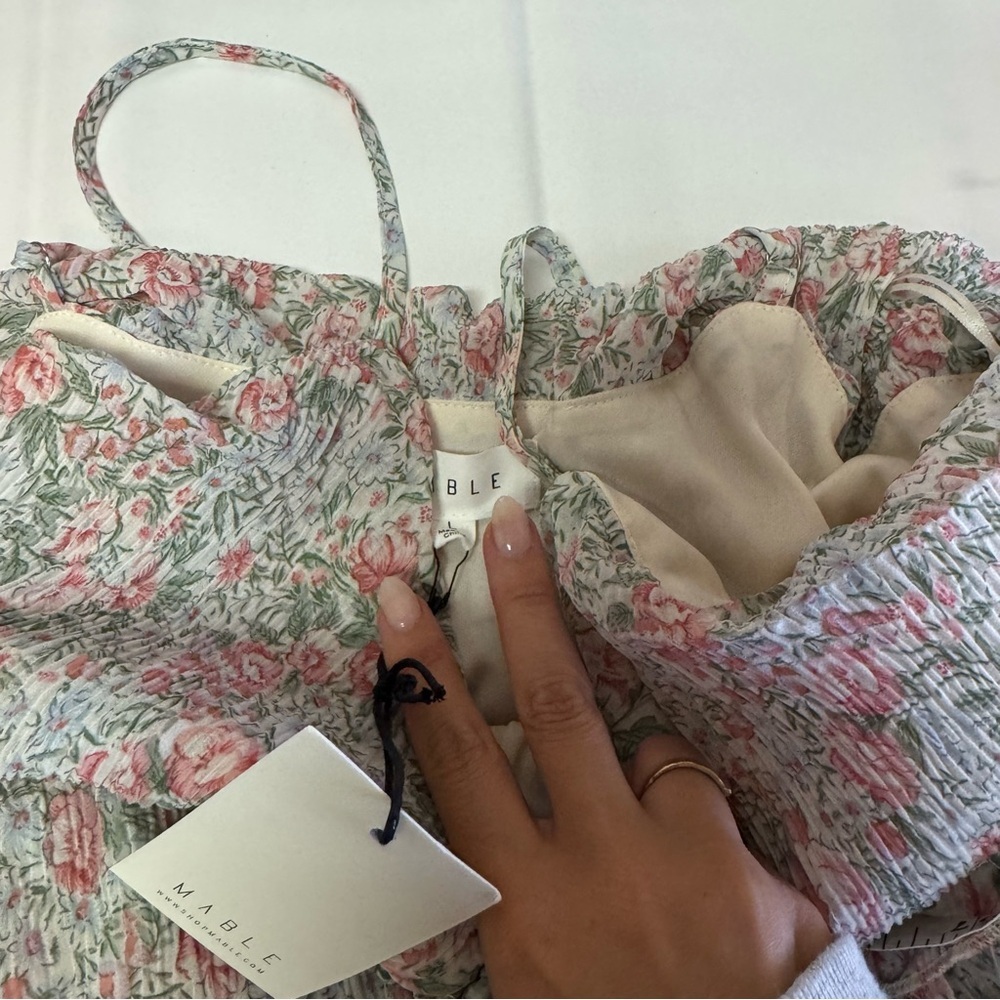 NWT Mable Mini Floral Ruffle Dress - Picture 10 of 11